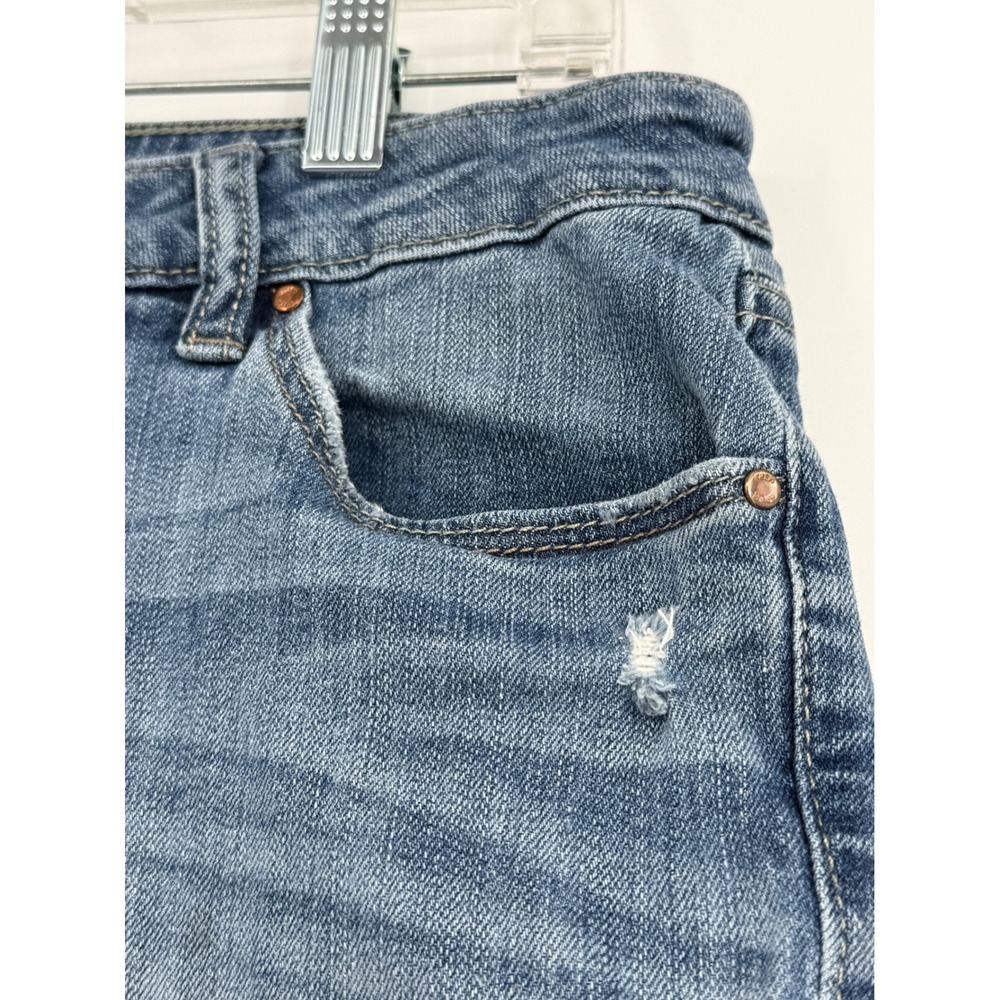 Apt 9 Women 12 Jean Bermuda Distress Shorts 90s Y2K Hip Hops Grunge Festival Y2K - Picture 5 of 8